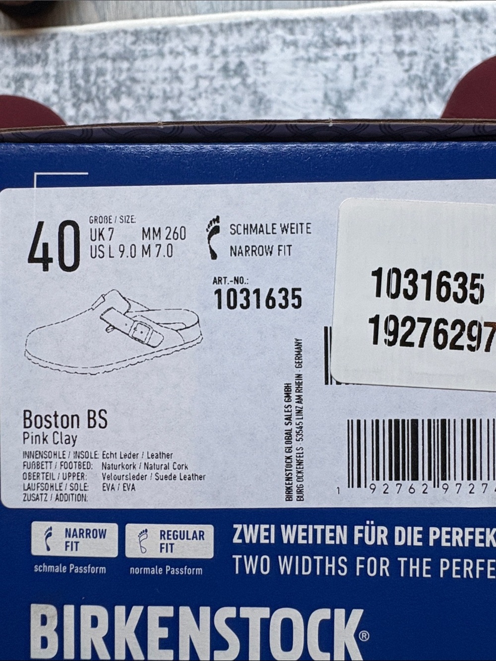 NIB Boston Birkenstock sz 9 - Picture 4 of 4